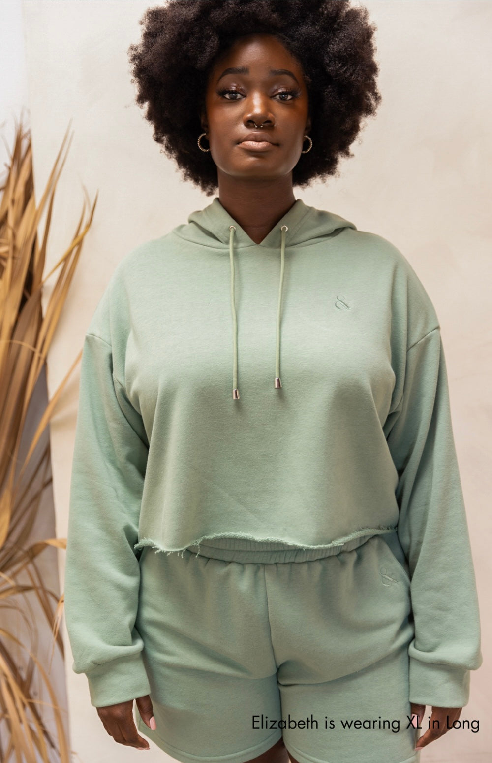 Cropped store sweat hoodie